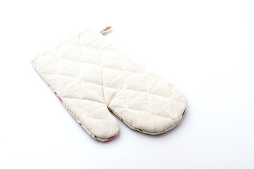 Oven glove isolated white background