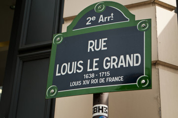 Obraz premium rue Louis Le Grand à Paris 2ièm