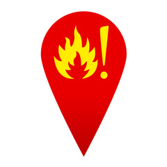 Icono localizacion simbolo incendio