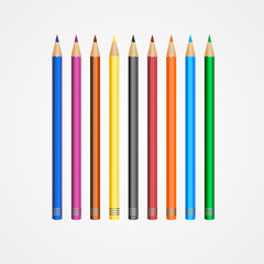 Colorful pencils isolated