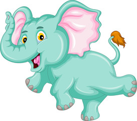 Fototapeta premium funny elephant cartoon
