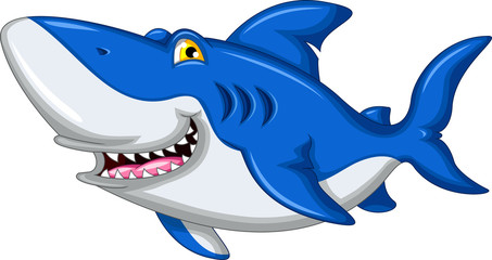 shark cartoon smiling