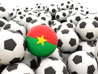 Football with flag of burkina faso