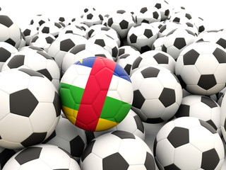 Football with flag of central african republic