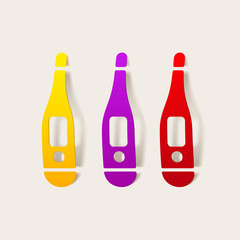 realistic design element: thermometer, medical