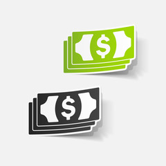 realistic design element: money, dollar