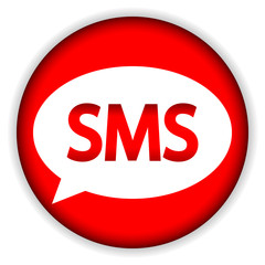 Sms red web icon