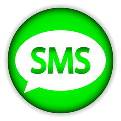 Sms green web icon