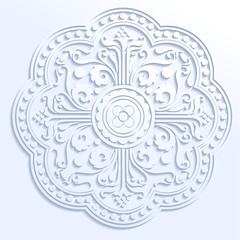 Ornament Stucco rosette frieze Villa Castle ceiling Rosone