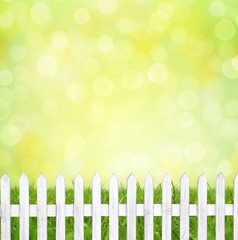 Bokeh Background Springtime / fence