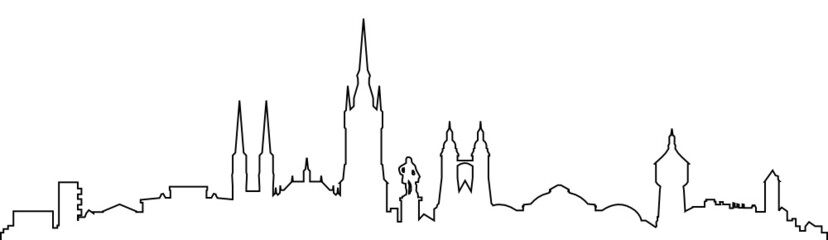 Skyline Halle Saale Linie