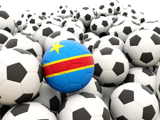 Football with flag of democratic republic of the congo