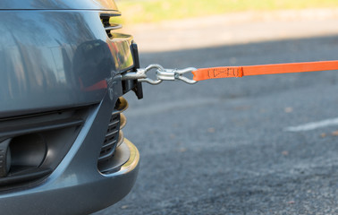 towing hook and orange rope