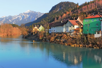 Naklejka premium Füssen, Alpenpanorama