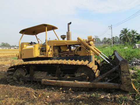 Machine on Land for Building Business construction Site