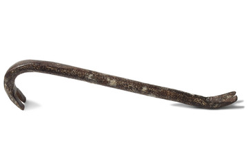 Old rusty crowbar