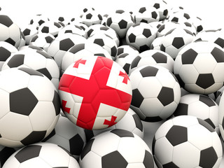 Football with flag of georgia