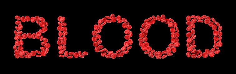 Obraz premium scientific illustration - human blood cells