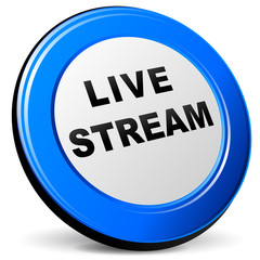 Vector 3d live stream icon