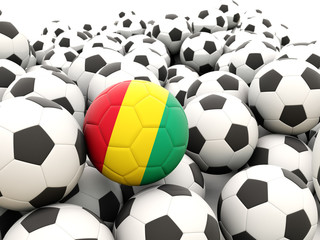 Football with flag of guinea