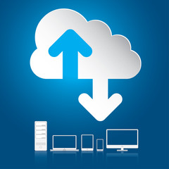 Cloud computing concept. Vector illustration in EPS10. - 63536196