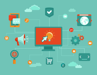 Vector online business concept