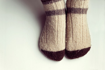 A pair of warm socks