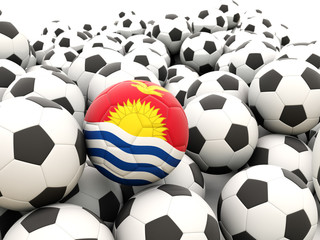 Football with flag of kiribati