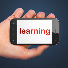 Education concept: Learning on smartphone
