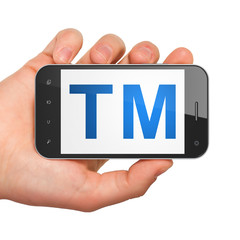 Law concept: Trademark on smartphone