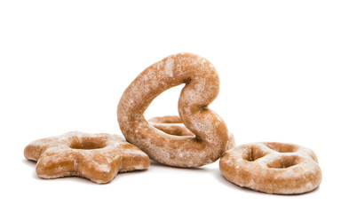 cookies in glaze isolated