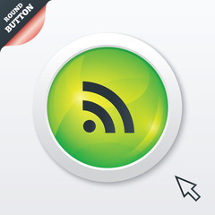 RSS sign icon. RSS feed symbol.