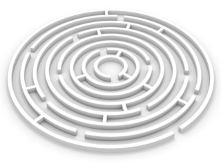 White round maze.