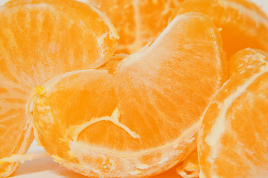 Orange macro mandarin or tangerine as background
