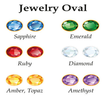 Jewelry Oval. Isolated Objects