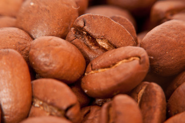 background from brown coffee beans