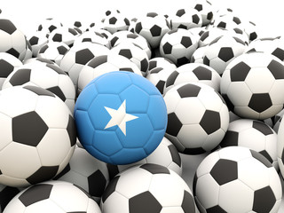Football with flag of somalia