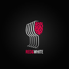 wine glass red and white backgraund
