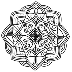 Ornamental mandala isolated. Vector art