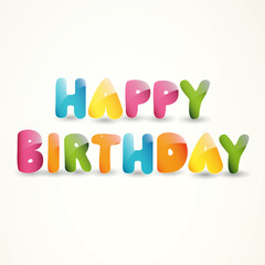 Vector Illustration of a Happy Birthday Greeting Card