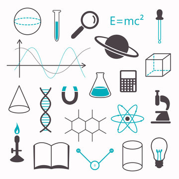 Vector Illustration of Science Icons