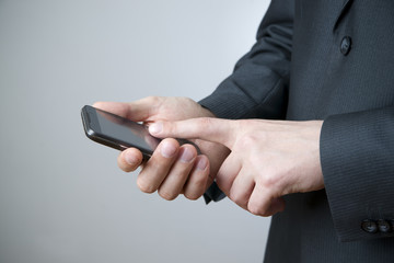 Businessman using smartphone