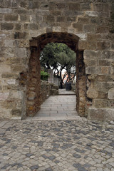 Castle of Saint George door, Lisbon, Portugal