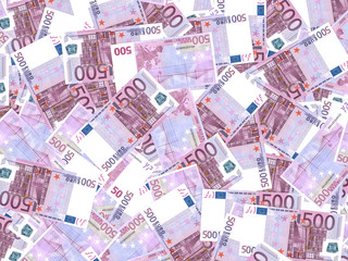 Euro banknotes background.