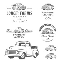 Obraz premium Set of retro farming labels, badges and design elements