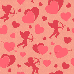 Valentine day seamless romantic pattern