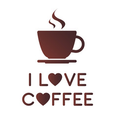 I love coffee, A cup of coffee