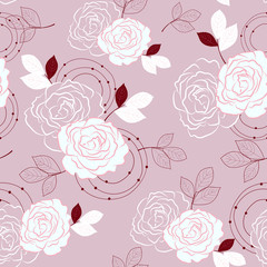 Romantic floral seamless pattern