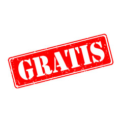 Rubber stamp gratis on white background, vector illustration