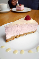 Homemade strawberry cheesecake